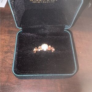 Rose Gold and White Women's Ring